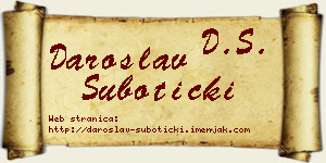 Daroslav Subotički vizit kartica